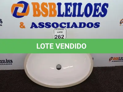 LOTE 262 - 01 CUBA OVAL NA COR BRANCA (NOVO). (NO ESTADO) ATENÇÃO! FAZER A VISITAÇÃO ANTES DE ARREMATAR, NÃO SABEMOS SE FUNCIONA. LEILÃO NÃO TEM GARANTIA E NEM DEVOLUÇÃO, SUJEITO A POSSÍVEIS AVARIAS VISÍVEIS/OCULTAS E/OU AUSÊNCIA DE COMPONENTES.