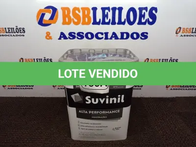 LOTE 160 - 01 BALDE DE TINTA SUVINIL INTERIORES ACRÍLICO FOSCO 18L NA COR FOSCO BRANCO. VENCIMENTO 10/2027 (NOVO)(NO ESTADO) ATENÇÃO! FAZER A VISITAÇÃO ANTES DE ARREMATAR, NÃO SABEMOS SE FUNCIONA. LEILÃO NÃO TEM GARANTIA E NEM DEVOLUÇÃO, SUJEITO A POSSÍVEIS AVARIAS VISÍVEIS/OCULTAS E/OU AUSÊNCIA DE COMPONENTES.