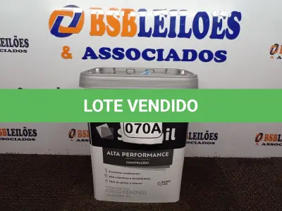 LOTE 070 - 01 BALDE DE TINTA SUVINIL INTERIORES ACRÍLICO FOSCO 18L NA COR FOSCO BRANCO. VENCIMENTO 10/2027 (NOVO)(NO ESTADO) ATENÇÃO! FAZER A VISITAÇÃO ANTES DE ARREMATAR, NÃO SABEMOS SE FUNCIONA. LEILÃO NÃO TEM GARANTIA E NEM DEVOLUÇÃO, SUJEITO A POSSÍVEIS AVARIAS VISÍVEIS/OCULTAS E/OU AUSÊNCIA DE COMPONENTES.