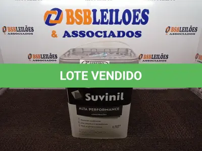 LOTE 010 - 01 BALDE DE TINTA SUVINIL INTERIORES ACRÍLICO FOSCO 18L NA COR FOSCO BRANCO. VENCIMENTO 10/2027 (NOVO)(NO ESTADO) ATENÇÃO! FAZER A VISITAÇÃO ANTES DE ARREMATAR, NÃO SABEMOS SE FUNCIONA. LEILÃO NÃO TEM GARANTIA E NEM DEVOLUÇÃO, SUJEITO A POSSÍVEIS AVARIAS VISÍVEIS/OCULTAS E/OU AUSÊNCIA DE COMPONENTES.