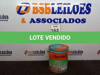 LOTE 163 - 01 LATA DE TINTA SUVINIL ESMALTE PREMIUM INTERIOR/EXTERIOR 3,6L NA COR VERMELHO BRILHANTE. (NO ESTADO) ATENÇÃO! FAZER A VISITAÇÃO ANTES DE ARREMATAR, NÃO SABEMOS SE FUNCIONA. LEILÃO NÃO TEM GARANTIA E NEM DEVOLUÇÃO, SUJEITO A POSSÍVEIS AVARIAS VISÍVEIS/OCULTAS E/OU AUSÊNCIA DE COMPONENTES.