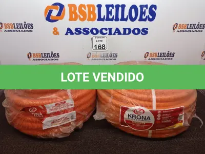 LOTE 168 - 02 ROLOS ELETRODUTOS CORRUGADOS 25MM(NOVO). (NO ESTADO) ATENÇÃO! FAZER A VISITAÇÃO ANTES DE ARREMATAR, NÃO SABEMOS SE FUNCIONA. LEILÃO NÃO TEM GARANTIA E NEM DEVOLUÇÃO, SUJEITO A POSSÍVEIS AVARIAS VISÍVEIS/OCULTAS E/OU AUSÊNCIA DE COMPONENTES.