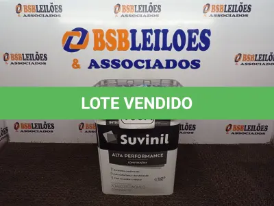 LOTE 100 - 01 BALDE DE TINTA SUVINIL INTERIORES ACRÍLICO FOSCO 18L NA COR FOSCO BRANCO. VENCIMENTO 10/2027 (NOVO)(NO ESTADO) ATENÇÃO! FAZER A VISITAÇÃO ANTES DE ARREMATAR, NÃO SABEMOS SE FUNCIONA. LEILÃO NÃO TEM GARANTIA E NEM DEVOLUÇÃO, SUJEITO A POSSÍVEIS AVARIAS VISÍVEIS/OCULTAS E/OU AUSÊNCIA DE COMPONENTES.