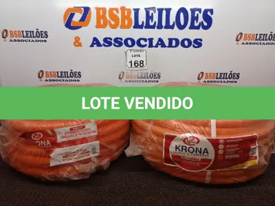 LOTE 168 - 02 ROLOS ELETRODUTOS CORRUGADOS 25MM(NOVO). (NO ESTADO) ATENÇÃO! FAZER A VISITAÇÃO ANTES DE ARREMATAR, NÃO SABEMOS SE FUNCIONA. LEILÃO NÃO TEM GARANTIA E NEM DEVOLUÇÃO, SUJEITO A POSSÍVEIS AVARIAS VISÍVEIS/OCULTAS E/OU AUSÊNCIA DE COMPONENTES.