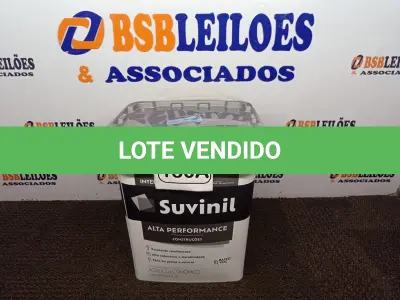 LOTE 130 - 01 BALDE DE TINTA SUVINIL INTERIORES ACRÍLICO FOSCO 18L NA COR FOSCO BRANCO. VENCIMENTO 10/2027 (NOVO)(NO ESTADO) ATENÇÃO! FAZER A VISITAÇÃO ANTES DE ARREMATAR, NÃO SABEMOS SE FUNCIONA. LEILÃO NÃO TEM GARANTIA E NEM DEVOLUÇÃO, SUJEITO A POSSÍVEIS AVARIAS VISÍVEIS/OCULTAS E/OU AUSÊNCIA DE COMPONENTES.