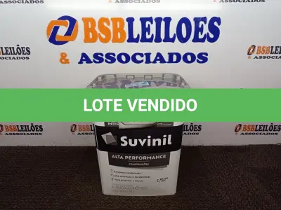 LOTE 280 - 01 BALDE DE TINTA SUVINIL INTERIORES ACRÍLICO FOSCO 18L NA COR FOSCO BRANCO. VENCIMENTO 10/2027 (NOVO)(NO ESTADO) ATENÇÃO! FAZER A VISITAÇÃO ANTES DE ARREMATAR, NÃO SABEMOS SE FUNCIONA. LEILÃO NÃO TEM GARANTIA E NEM DEVOLUÇÃO, SUJEITO A POSSÍVEIS AVARIAS VISÍVEIS/OCULTAS E/OU AUSÊNCIA DE COMPONENTES.