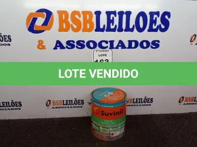 LOTE 163 - 01 LATA DE TINTA SUVINIL ESMALTE PREMIUM INTERIOR/EXTERIOR 3,6L NA COR VERMELHO BRILHANTE. (NO ESTADO) ATENÇÃO! FAZER A VISITAÇÃO ANTES DE ARREMATAR, NÃO SABEMOS SE FUNCIONA. LEILÃO NÃO TEM GARANTIA E NEM DEVOLUÇÃO, SUJEITO A POSSÍVEIS AVARIAS VISÍVEIS/OCULTAS E/OU AUSÊNCIA DE COMPONENTES.