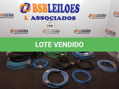 LOTE 286 - 01 LOTE COM CABOS ELÉTRICOS DIVERSOS. (NO ESTADO) ATENÇÃO! FAZER A VISITAÇÃO ANTES DE ARREMATAR, NÃO SABEMOS SE FUNCIONA. LEILÃO NÃO TEM GARANTIA E NEM DEVOLUÇÃO, SUJEITO A POSSÍVEIS AVARIAS VISÍVEIS/OCULTAS E/OU AUSÊNCIA DE COMPONENTES.
