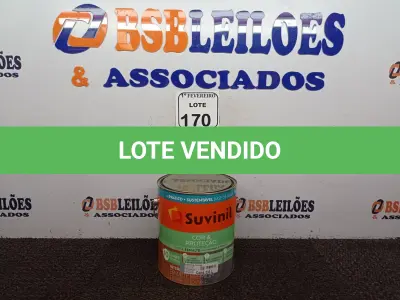 LOTE 170 - 01 LATA DE TINTA ESMALTE PARA MADEIRA E METAIS SUVINIL BRILHANTE PLATINA DE 3,6L. (NO ESTADO) ATENÇÃO! FAZER A VISITAÇÃO ANTES DE ARREMATAR, NÃO SABEMOS SE FUNCIONA. LEILÃO NÃO TEM GARANTIA E NEM DEVOLUÇÃO, SUJEITO A POSSÍVEIS AVARIAS VISÍVEIS/OCULTAS E/OU AUSÊNCIA DE COMPONENTES.