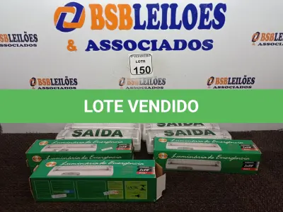LOTE 150 - 07 LÂMPADAS DE EMERGÊNCIA. (NO ESTADO) ATENÇÃO! FAZER A VISITAÇÃO ANTES DE ARREMATAR, NÃO SABEMOS SE FUNCIONA. LEILÃO NÃO TEM GARANTIA E NEM DEVOLUÇÃO, SUJEITO A POSSÍVEIS AVARIAS VISÍVEIS/OCULTAS E/OU AUSÊNCIA DE COMPONENTES.