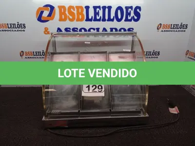LOTE 129 - 01 ESTUFA PARA SALGADOS COM 06 BANDEJAS. (NO ESTADO) ATENÇÃO! FAZER A VISITAÇÃO ANTES DE ARREMATAR, NÃO SABEMOS SE FUNCIONA. LEILÃO NÃO TEM GARANTIA E NEM DEVOLUÇÃO, SUJEITO A POSSÍVEIS AVARIAS VISÍVEIS/OCULTAS E/OU AUSÊNCIA DE COMPONENTES.