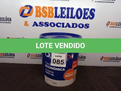 LOTE 085 - 01 GALÃO DE TINTA QUALITEX INTERIOR DE 18L NA COR PÉROLA. (NOVO) (NO ESTADO) ATENÇÃO! FAZER A VISITAÇÃO ANTES DE ARREMATAR, NÃO SABEMOS SE FUNCIONA. LEILÃO NÃO TEM GARANTIA E NEM DEVOLUÇÃO, SUJEITO A POSSÍVEIS AVARIAS VISÍVEIS/OCULTAS E/OU AUSÊNCIA DE COMPONENTES.