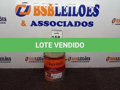 LOTE 158 - 01 LATA DE TINTA ESMALTE PARA MADEIRAS E METAIS INTERIOR\EXTERIOR 3,6L BRIL COLORADO MARCA SUVINIL.(NOVO) (NO ESTADO) ATENÇÃO! FAZER A VISITAÇÃO ANTES DE ARREMATAR, NÃO SABEMOS SE FUNCIONA. LEILÃO NÃO TEM GARANTIA E NEM DEVOLUÇÃO, SUJEITO A POSSÍVEIS AVARIAS VISÍVEIS/OCULTAS E/OU AUSÊNCIA DE COMPONENTES.