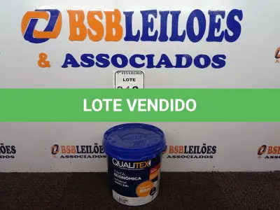 LOTE 013 - 01 GALÃO DE TINTA PARA INTERIOR 3,6L COR AREIA MARCA QUALITEX. (NOVO) (NO ESTADO) ATENÇÃO! FAZER A VISITAÇÃO ANTES DE ARREMATAR, NÃO SABEMOS SE FUNCIONA. LEILÃO NÃO TEM GARANTIA E NEM DEVOLUÇÃO, SUJEITO A POSSÍVEIS AVARIAS VISÍVEIS/OCULTAS E/OU AUSÊNCIA DE COMPONENTES.
