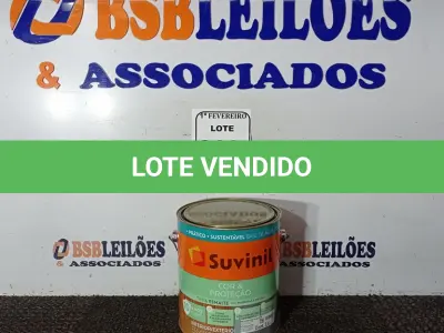 LOTE 263 - 01 LATA DE TINTA ESMALTE PARA MADEIRA E METAIS SUVINIL BRILHANTE PLATINA 3,6 L. (NO ESTADO) ATENÇÃO! FAZER A VISITAÇÃO ANTES DE ARREMATAR, NÃO SABEMOS SE FUNCIONA. LEILÃO NÃO TEM GARANTIA E NEM DEVOLUÇÃO, SUJEITO A POSSÍVEIS AVARIAS VISÍVEIS/OCULTAS E/OU AUSÊNCIA DE COMPONENTES.