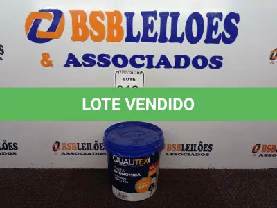 LOTE 013 - 01 GALÃO DE TINTA PARA INTERIOR 3,6L COR AREIA MARCA QUALITEX. (NOVO) (NO ESTADO) ATENÇÃO! FAZER A VISITAÇÃO ANTES DE ARREMATAR, NÃO SABEMOS SE FUNCIONA. LEILÃO NÃO TEM GARANTIA E NEM DEVOLUÇÃO, SUJEITO A POSSÍVEIS AVARIAS VISÍVEIS/OCULTAS E/OU AUSÊNCIA DE COMPONENTES.