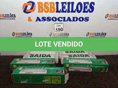 LOTE 150 - 07 LÂMPADAS DE EMERGÊNCIA. (NO ESTADO) ATENÇÃO! FAZER A VISITAÇÃO ANTES DE ARREMATAR, NÃO SABEMOS SE FUNCIONA. LEILÃO NÃO TEM GARANTIA E NEM DEVOLUÇÃO, SUJEITO A POSSÍVEIS AVARIAS VISÍVEIS/OCULTAS E/OU AUSÊNCIA DE COMPONENTES.