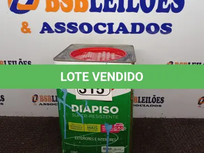 LOTE 315 - 01 LATA DE TINTA DIATEX PISO ACRÍLICO FOSCO NA COR VERDE FOLHA 18L. (NO ESTADO) ATENÇÃO! FAZER A VISITAÇÃO ANTES DE ARREMATAR, NÃO SABEMOS SE FUNCIONA. LEILÃO NÃO TEM GARANTIA E NEM DEVOLUÇÃO, SUJEITO A POSSÍVEIS AVARIAS VISÍVEIS/OCULTAS E/OU AUSÊNCIA DE COMPONENTES.