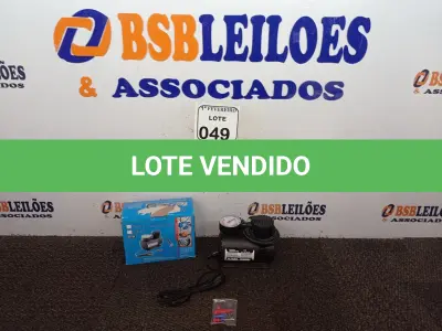 LOTE 049 - 01 AIR COMPRESSOR DC12V.(NOVO) (NO ESTADO) ATENÇÃO! FAZER A VISITAÇÃO ANTES DE ARREMATAR, NÃO SABEMOS SE FUNCIONA. LEILÃO NÃO TEM GARANTIA E NEM DEVOLUÇÃO, SUJEITO A POSSÍVEIS AVARIAS VISÍVEIS/OCULTAS E/OU AUSÊNCIA DE COMPONENTES.