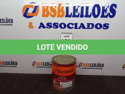 LOTE 158 - 01 LATA DE TINTA ESMALTE PARA MADEIRAS E METAIS INTERIOR\EXTERIOR 3,6L BRIL COLORADO MARCA SUVINIL.(NOVO) (NO ESTADO) ATENÇÃO! FAZER A VISITAÇÃO ANTES DE ARREMATAR, NÃO SABEMOS SE FUNCIONA. LEILÃO NÃO TEM GARANTIA E NEM DEVOLUÇÃO, SUJEITO A POSSÍVEIS AVARIAS VISÍVEIS/OCULTAS E/OU AUSÊNCIA DE COMPONENTES.