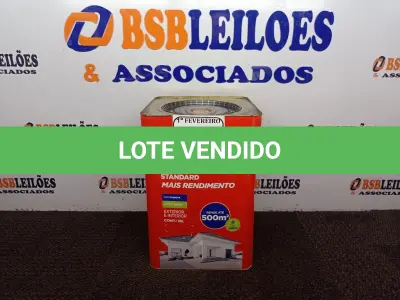 LOTE 084 - 01 LATA DE TINTA ACRÍLICA STANDARD MAIS RENDIMENTO PARA EXTERIORES/INTERIORES QUALITEX 18L NA COR PEROLA.(NOVO)(NO ESTADO) ATENÇÃO! FAZER A VISITAÇÃO ANTES DE ARREMATAR, NÃO SABEMOS SE FUNCIONA. LEILÃO NÃO TEM GARANTIA E NEM DEVOLUÇÃO, SUJEITO A POSSÍVEIS AVARIAS VISÍVEIS/OCULTAS E/OU AUSÊNCIA DE COMPONENTES.