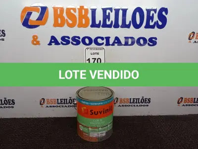 LOTE 170 - 01 LATA DE TINTA ESMALTE PARA MADEIRA E METAIS SUVINIL BRILHANTE PLATINA DE 3,6L. (NO ESTADO) ATENÇÃO! FAZER A VISITAÇÃO ANTES DE ARREMATAR, NÃO SABEMOS SE FUNCIONA. LEILÃO NÃO TEM GARANTIA E NEM DEVOLUÇÃO, SUJEITO A POSSÍVEIS AVARIAS VISÍVEIS/OCULTAS E/OU AUSÊNCIA DE COMPONENTES.