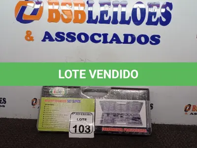 LOTE 103 - 01 JOGO DE SOQUETES SET52PCS. (NOVO) (NO ESTADO) ATENÇÃO! FAZER A VISITAÇÃO ANTES DE ARREMATAR, NÃO SABEMOS SE FUNCIONA. LEILÃO NÃO TEM GARANTIA E NEM DEVOLUÇÃO, SUJEITO A POSSÍVEIS AVARIAS VISÍVEIS/OCULTAS E/OU AUSÊNCIA DE COMPONENTES.