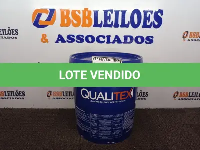 LOTE 139 - 01 GALÃO DE TINTA QUALITEX PÉROLA PARA INTERIOR DE 18L. (NOVO) (NO ESTADO) ATENÇÃO! FAZER A VISITAÇÃO ANTES DE ARREMATAR, NÃO SABEMOS SE FUNCIONA. LEILÃO NÃO TEM GARANTIA E NEM DEVOLUÇÃO, SUJEITO A POSSÍVEIS AVARIAS VISÍVEIS/OCULTAS E/OU AUSÊNCIA DE COMPONENTES.