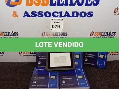 LOTE 079 - 05 REFLETORES DE LED AMBIENTE EXTERNO 100W CADA (NOVO). (NO ESTADO) ATENÇÃO! FAZER A VISITAÇÃO ANTES DE ARREMATAR, NÃO SABEMOS SE FUNCIONA. LEILÃO NÃO TEM GARANTIA E NEM DEVOLUÇÃO, SUJEITO A POSSÍVEIS AVARIAS VISÍVEIS/OCULTAS E/OU AUSÊNCIA DE COMPONENTES.