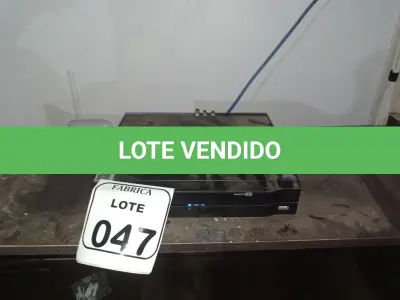 LOTE 047 - 01 DVR 8 CANAIS INTELBRÁS COM 07 CÂMERAS E 01 CENTRAL DE ALARME (RETIRADA POR CONTA DO ARREMATANTE). (NO ESTADO) ATENÇÃO! FAZER A VISITAÇÃO ANTES DE ARREMATAR, NÃO SABEMOS SE FUNCIONA. LEILÃO NÃO TEM GARANTIA E NEM DEVOLUÇÃO, SUJEITO A POSSÍVEIS AVARIAS VISÍVEIS/OCULTAS E/OU AUSÊNCIA DE COMPONENTES.