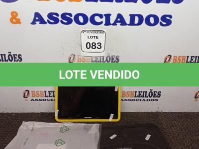 LOTE 083 - 01 TABLET MARCA POSITIVO SEM CARREGADOR. (NO ESTADO) ATENÇÃO! FAZER A VISITAÇÃO ANTES DE ARREMATAR, NÃO SABEMOS SE FUNCIONA. LEILÃO NÃO TEM GARANTIA E NEM DEVOLUÇÃO, SUJEITO A POSSÍVEIS AVARIAS VISÍVEIS/OCULTAS E/OU AUSÊNCIA DE COMPONENTES.