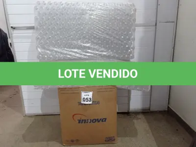 LOTE 053 - 01 CAIXA COM TAMPAS DE GARRAFA PET E 02 FARDOS DE GARRAFA PET DE 270ML. (NO ESTADO) ATENÇÃO! FAZER A VISITAÇÃO ANTES DE ARREMATAR, NÃO SABEMOS SE FUNCIONA. LEILÃO NÃO TEM GARANTIA E NEM DEVOLUÇÃO, SUJEITO A POSSÍVEIS AVARIAS VISÍVEIS/OCULTAS E/OU AUSÊNCIA DE COMPONENTES.