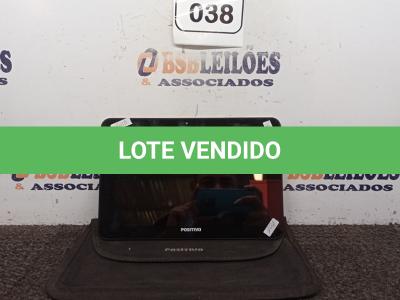 LOTE 038 - 01 TABLET MARCA POSITIVO SEM CARREGADOR. (NO ESTADO) ATENÇÃO! FAZER A VISITAÇÃO ANTES DE ARREMATAR, NÃO SABEMOS SE FUNCIONA. LEILÃO NÃO TEM GARANTIA E NEM DEVOLUÇÃO, SUJEITO A POSSÍVEIS AVARIAS VISÍVEIS/OCULTAS E/OU AUSÊNCIA DE COMPONENTES.