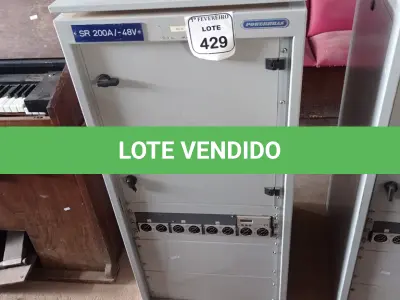 LOTE 429 - 01 FONTE RETIFICADORA 200A/48VOLTS. (NO ESTADO) ATENÇÃO! FAZER A VISITAÇÃO ANTES DE ARREMATAR, NÃO SABEMOS SE FUNCIONA. LEILÃO NÃO TEM GARANTIA E NEM DEVOLUÇÃO, SUJEITO A POSSÍVEIS AVARIAS VISÍVEIS/OCULTAS E/OU AUSÊNCIA DE COMPONENTES.