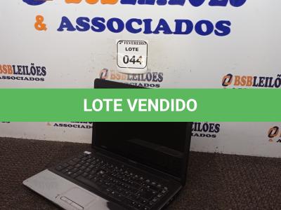 LOTE 044 - 01 NOTEBOOK SEM FONTE MARCA COMPAQ. (NO ESTADO) ATENÇÃO! FAZER A VISITAÇÃO ANTES DE ARREMATAR, NÃO SABEMOS SE FUNCIONA. LEILÃO NÃO TEM GARANTIA E NEM DEVOLUÇÃO, SUJEITO A POSSÍVEIS AVARIAS VISÍVEIS/OCULTAS E/OU AUSÊNCIA DE COMPONENTES.