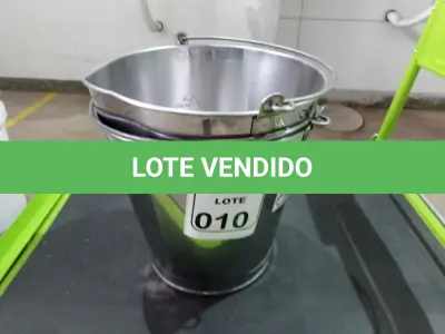 LOTE 010 - 02 BALDES SEM INOX. (NO ESTADO) ATENÇÃO! FAZER A VISITAÇÃO ANTES DE ARREMATAR, NÃO SABEMOS SE FUNCIONA. LEILÃO NÃO TEM GARANTIA E NEM DEVOLUÇÃO, SUJEITO A POSSÍVEIS AVARIAS VISÍVEIS/OCULTAS E/OU AUSÊNCIA DE COMPONENTES.