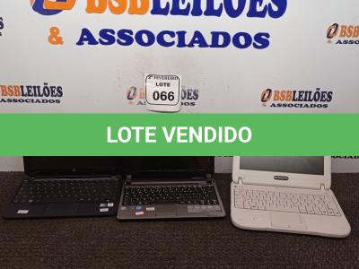 LOTE 066 - 03 NETBOOKS, SENDO 01 ACER, 01 HP E 01 NOVADATA SEM FONTE. (NO ESTADO) ATENÇÃO! FAZER A VISITAÇÃO ANTES DE ARREMATAR, NÃO SABEMOS SE FUNCIONA. LEILÃO NÃO TEM GARANTIA E NEM DEVOLUÇÃO, SUJEITO A POSSÍVEIS AVARIAS VISÍVEIS/OCULTAS E/OU AUSÊNCIA DE COMPONENTES.