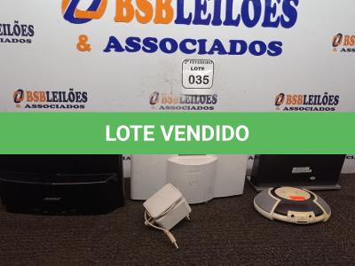 LOTE 035 - 04 CAIXAS DE SOM BASE PORTÁTIL.  (NO ESTADO) ATENÇÃO! FAZER A VISITAÇÃO ANTES DE ARREMATAR, NÃO SABEMOS SE FUNCIONA. LEILÃO NÃO TEM GARANTIA E NEM DEVOLUÇÃO, SUJEITO A POSSÍVEIS AVARIAS VISÍVEIS/OCULTAS E/OU AUSÊNCIA DE COMPONENTES.