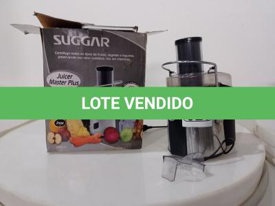 LOTE 026 - 01 CENTRÍFUGA JUICER MASTER PLUS. (NO ESTADO) ATENÇÃO! FAZER A VISITAÇÃO ANTES DE ARREMATAR, NÃO SABEMOS SE FUNCIONA. LEILÃO NÃO TEM GARANTIA E NEM DEVOLUÇÃO, SUJEITO A POSSÍVEIS AVARIAS VISÍVEIS/OCULTAS E/OU AUSÊNCIA DE COMPONENTES.