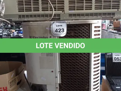 LOTE 423 - 01 AR CONDICIONADO ELECTROLUX 24.000 BTUS. (NO ESTADO) ATENÇÃO! FAZER A VISITAÇÃO ANTES DE ARREMATAR, NÃO SABEMOS SE FUNCIONA. LEILÃO NÃO TEM GARANTIA E NEM DEVOLUÇÃO, SUJEITO A POSSÍVEIS AVARIAS VISÍVEIS/OCULTAS E/OU AUSÊNCIA DE COMPONENTES.