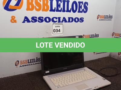 LOTE 034 - 01 NOTEBOOK SEM CARREGADOR MODELO PCG-7N2M MARCA SONY. (NO ESTADO) ATENÇÃO! FAZER A VISITAÇÃO ANTES DE ARREMATAR, NÃO SABEMOS SE FUNCIONA. LEILÃO NÃO TEM GARANTIA E NEM DEVOLUÇÃO, SUJEITO A POSSÍVEIS AVARIAS VISÍVEIS/OCULTAS E/OU AUSÊNCIA DE COMPONENTES.