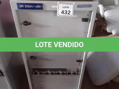 LOTE 432 - 01 FONTE RETIFICADORA 200A/48VOLTS. (NO ESTADO) ATENÇÃO! FAZER A VISITAÇÃO ANTES DE ARREMATAR, NÃO SABEMOS SE FUNCIONA. LEILÃO NÃO TEM GARANTIA E NEM DEVOLUÇÃO, SUJEITO A POSSÍVEIS AVARIAS VISÍVEIS/OCULTAS E/OU AUSÊNCIA DE COMPONENTES.