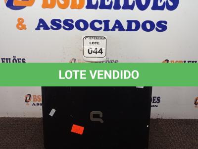 LOTE 044 - 01 NOTEBOOK SEM FONTE MARCA COMPAQ. (NO ESTADO) ATENÇÃO! FAZER A VISITAÇÃO ANTES DE ARREMATAR, NÃO SABEMOS SE FUNCIONA. LEILÃO NÃO TEM GARANTIA E NEM DEVOLUÇÃO, SUJEITO A POSSÍVEIS AVARIAS VISÍVEIS/OCULTAS E/OU AUSÊNCIA DE COMPONENTES.