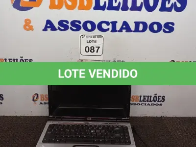 LOTE 087 - 01 NOTEBOOK MARCA HP SEM FONTE. (NO ESTADO) ATENÇÃO! FAZER A VISITAÇÃO ANTES DE ARREMATAR, NÃO SABEMOS SE FUNCIONA. LEILÃO NÃO TEM GARANTIA E NEM DEVOLUÇÃO, SUJEITO A POSSÍVEIS AVARIAS VISÍVEIS/OCULTAS E/OU AUSÊNCIA DE COMPONENTES.