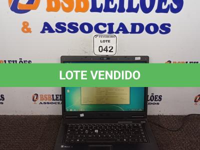 LOTE 042 - 01 NOTEBOOK SEM FONTE MODELO, N8620 T5500 MARCA ITAUTEC. (NO ESTADO) ATENÇÃO! FAZER A VISITAÇÃO ANTES DE ARREMATAR, NÃO SABEMOS SE FUNCIONA. LEILÃO NÃO TEM GARANTIA E NEM DEVOLUÇÃO, SUJEITO A POSSÍVEIS AVARIAS VISÍVEIS/OCULTAS E/OU AUSÊNCIA DE COMPONENTES.