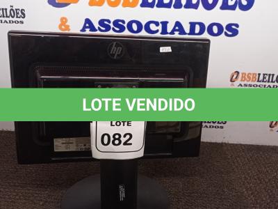 LOTE 082 - 01 MONITOR LCD 19’’ MARCA HP. (NO ESTADO) ATENÇÃO! FAZER A VISITAÇÃO ANTES DE ARREMATAR, NÃO SABEMOS SE FUNCIONA. LEILÃO NÃO TEM GARANTIA E NEM DEVOLUÇÃO, SUJEITO A POSSÍVEIS AVARIAS VISÍVEIS/OCULTAS E/OU AUSÊNCIA DE COMPONENTES.