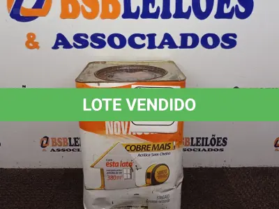 LOTE 419 - 01 LATA DE TINTA SHERWIN WILLIAMS NOVACOR NA COR CONCRETO 18L. (NO ESTADO) ATENÇÃO! FAZER A VISITAÇÃO ANTES DE ARREMATAR, NÃO SABEMOS SE FUNCIONA. LEILÃO NÃO TEM GARANTIA E NEM DEVOLUÇÃO, SUJEITO A POSSÍVEIS AVARIAS VISÍVEIS/OCULTAS E/OU AUSÊNCIA DE COMPONENTES.