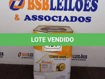 LOTE 461 - 01 LATA DE TINTA SHERWIN WILLIAMS NOVACOR NA COR BRANCO SERENO 18L. (NO ESTADO) ATENÇÃO! FAZER A VISITAÇÃO ANTES DE ARREMATAR, NÃO SABEMOS SE FUNCIONA. LEILÃO NÃO TEM GARANTIA E NEM DEVOLUÇÃO, SUJEITO A POSSÍVEIS AVARIAS VISÍVEIS/OCULTAS E/OU AUSÊNCIA DE COMPONENTES.