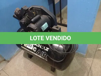 LOTE 033 - 01 COMPRESSOR DE AR PRATICA IR 10/100LITROS SCHULZ. (NO ESTADO) ATENÇÃO! FAZER A VISITAÇÃO ANTES DE ARREMATAR, NÃO SABEMOS SE FUNCIONA. LEILÃO NÃO TEM GARANTIA E NEM DEVOLUÇÃO, SUJEITO A POSSÍVEIS AVARIAS VISÍVEIS/OCULTAS E/OU AUSÊNCIA DE COMPONENTES.