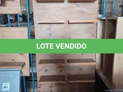 LOTE 390 - 01 PAINEL EM MADEIRA COM 12 PRATELEIRA PEQUENAS. (NO ESTADO) ATENÇÃO! FAZER A VISITAÇÃO ANTES DE ARREMATAR, NÃO SABEMOS SE FUNCIONA. LEILÃO NÃO TEM GARANTIA E NEM DEVOLUÇÃO, SUJEITO A POSSÍVEIS AVARIAS VISÍVEIS/OCULTAS E/OU AUSÊNCIA DE COMPONENTES.